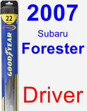 Driver Wiper Blade for 2007 Subaru Forester - Hybrid