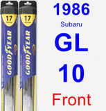 Front Wiper Blade Pack for 1986 Subaru GL-10 - Hybrid