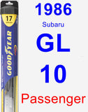 Passenger Wiper Blade for 1986 Subaru GL-10 - Hybrid