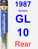 Rear Wiper Blade for 1987 Subaru GL-10 - Hybrid