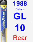 Rear Wiper Blade for 1988 Subaru GL-10 - Hybrid