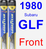 Front Wiper Blade Pack for 1980 Subaru GLF - Hybrid