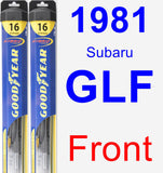 Front Wiper Blade Pack for 1981 Subaru GLF - Hybrid