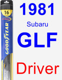 Driver Wiper Blade for 1981 Subaru GLF - Hybrid