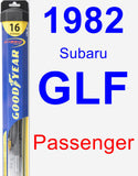 Passenger Wiper Blade for 1982 Subaru GLF - Hybrid