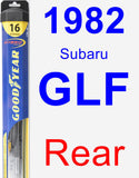 Rear Wiper Blade for 1982 Subaru GLF - Hybrid