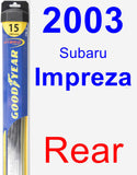 Rear Wiper Blade for 2003 Subaru Impreza - Hybrid