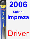 Driver Wiper Blade for 2006 Subaru Impreza - Hybrid