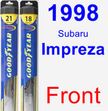 Front Wiper Blade Pack for 1998 Subaru Impreza - Hybrid