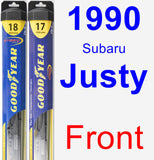 Front Wiper Blade Pack for 1990 Subaru Justy - Hybrid