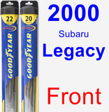 Front Wiper Blade Pack for 2000 Subaru Legacy - Hybrid