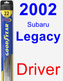 Driver Wiper Blade for 2002 Subaru Legacy - Hybrid