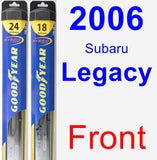 Front Wiper Blade Pack for 2006 Subaru Legacy - Hybrid