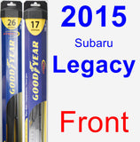 Front Wiper Blade Pack for 2015 Subaru Legacy - Hybrid