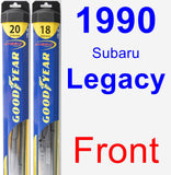 Front Wiper Blade Pack for 1990 Subaru Legacy - Hybrid