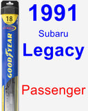 Passenger Wiper Blade for 1991 Subaru Legacy - Hybrid