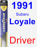 Driver Wiper Blade for 1991 Subaru Loyale - Hybrid