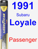 Passenger Wiper Blade for 1991 Subaru Loyale - Hybrid