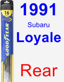 Rear Wiper Blade for 1991 Subaru Loyale - Hybrid