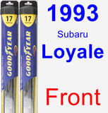 Front Wiper Blade Pack for 1993 Subaru Loyale - Hybrid