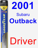 Driver Wiper Blade for 2001 Subaru Outback - Hybrid