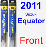 Front Wiper Blade Pack for 2011 Suzuki Equator - Hybrid