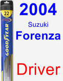 Driver Wiper Blade for 2004 Suzuki Forenza - Hybrid