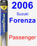 Passenger Wiper Blade for 2006 Suzuki Forenza - Hybrid