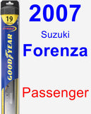 Passenger Wiper Blade for 2007 Suzuki Forenza - Hybrid