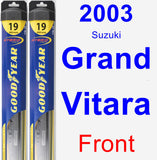 Front Wiper Blade Pack for 2003 Suzuki Grand Vitara - Hybrid