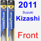 Front Wiper Blade Pack for 2011 Suzuki Kizashi - Hybrid