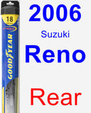 Rear Wiper Blade for 2006 Suzuki Reno - Hybrid