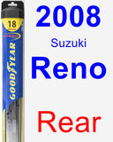 Rear Wiper Blade for 2008 Suzuki Reno - Hybrid