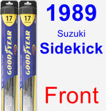 Front Wiper Blade Pack for 1989 Suzuki Sidekick - Hybrid