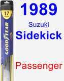 Passenger Wiper Blade for 1989 Suzuki Sidekick - Hybrid