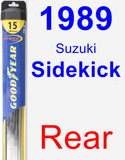 Rear Wiper Blade for 1989 Suzuki Sidekick - Hybrid