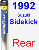 Rear Wiper Blade for 1992 Suzuki Sidekick - Hybrid