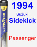 Passenger Wiper Blade for 1994 Suzuki Sidekick - Hybrid