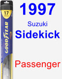 Passenger Wiper Blade for 1997 Suzuki Sidekick - Hybrid