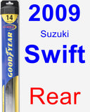 Rear Wiper Blade for 2009 Suzuki Swift - Hybrid