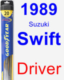 Driver Wiper Blade for 1989 Suzuki Swift - Hybrid