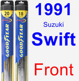 Front Wiper Blade Pack for 1991 Suzuki Swift - Hybrid