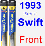 Front Wiper Blade Pack for 1993 Suzuki Swift - Hybrid