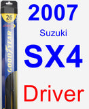 Driver Wiper Blade for 2007 Suzuki SX4 - Hybrid