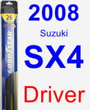 Driver Wiper Blade for 2008 Suzuki SX4 - Hybrid