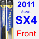 Front Wiper Blade Pack for 2011 Suzuki SX4 - Hybrid