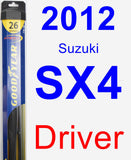 Driver Wiper Blade for 2012 Suzuki SX4 - Hybrid