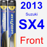 Front Wiper Blade Pack for 2013 Suzuki SX4 - Hybrid