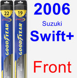 Front Wiper Blade Pack for 2006 Suzuki Swift+ - Hybrid