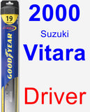 Driver Wiper Blade for 2000 Suzuki Vitara - Hybrid